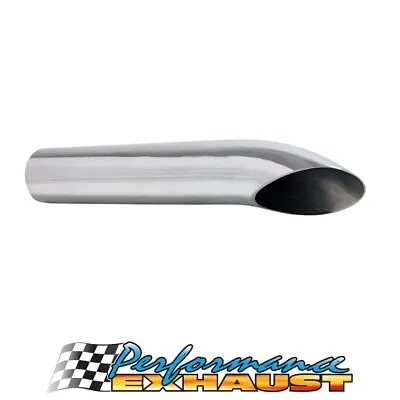 Droopy STAINLESS Exhaust Tip - 2  Inlet - 2 1/8  Outlet (12  Long) • $39