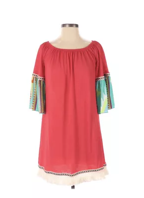 NEW Women's Lightweight Fringe Boho Shirt Size Small Made In USA Yahada Pink • $10