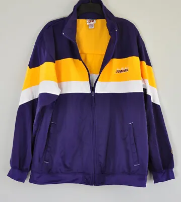 LSU Tigers Jacket MENS L RED OAK SEC Full Zip Purple Gold White Track Suit Style • $25.95