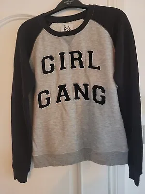 Zoe Karssen Sweatshirt Grey And Black Size S Girl Gang • £28