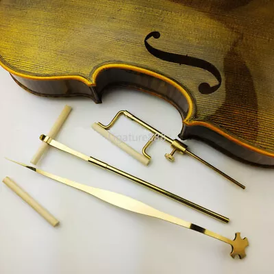 Violin Luthier Tools Kit Set Sound Post Gauge Measurer & Retriever Clip & Setter • $37.73