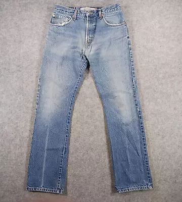 Levis 517 Jeans Men 31X34 Blue Bootcut Cowboy Western Denim Faded Distressed • $29.99