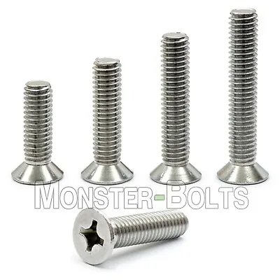 #10-32 Phillips Flat Head Machine Screws 82° Countersunk A2 18-8 Stainless Steel • $5.18