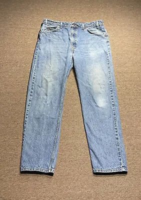 Vintage 90s Levis 505 Jeans Blue Denim Orange Tab Pants Mens Fits 38x32 1994 VTG • $33.71