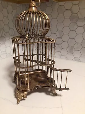 Vtg.Brass Bird Cage Ornate/Dome Style  Wildwood #95481 Mid Century India Made • $175