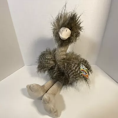 Adventure Planet 18  Long Hair Emu Plush Gray Bird Ostrich • $19.97