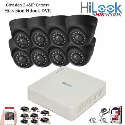 Hikvision 4CH 1080p CCTV Security Camera System Video DVR 3000TVL Outdoor Kit • £64.92