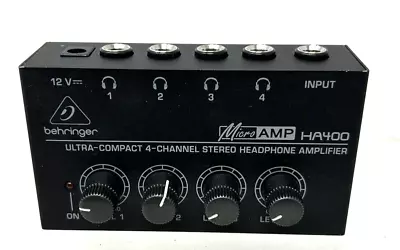 Behringer Micro AMP HA400 Ultra-Compact 4 Channel Stereo Headphone Amplifier • $19.99