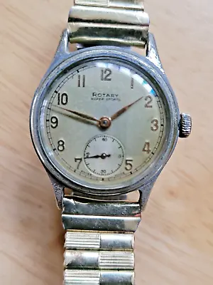 Vintage Rotary Super Sports Gents Military Mechanical Watch • £38