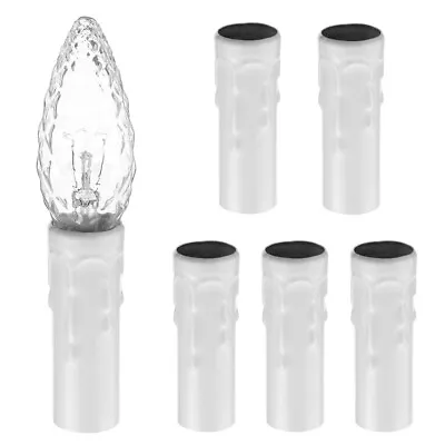  6 Pcs Crystal Candle Holder Chandelier Sleeves Replacement Tear • £10.78