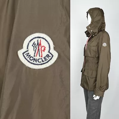 Women's Moncler  Grios  Nylon Green Hooded Lightweight Jacket Size 1 • $244.99