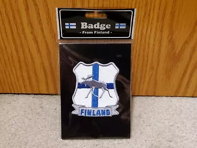 Finland National Flag Shield Patch Badge Moose Country Embroidered Iron On • $6.29