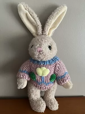 Chrisha Playful Plush Jointed Bunny Rabbit  Wearing Sweater Spring Easter 9” • $9.99