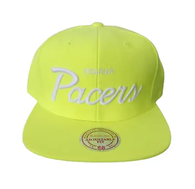 Mitchell & Ness Indiana Pacers Fluorescent Yellow Snapback • $8