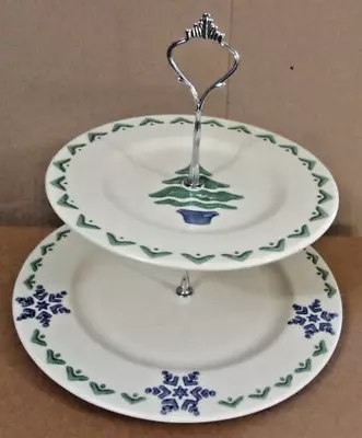 Pfaltzgraff NORDIC CHRISTMAS 2 Tiered Server  Tidbit Tray • $35