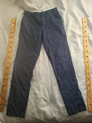 J.Crew Mens Pants Size 32x34 Blue Wool Bowery Straight Leg Flat Casual Chino • $22.85