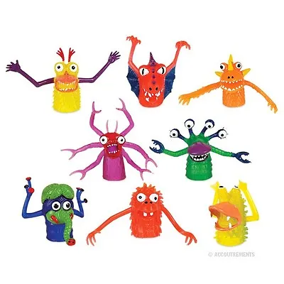 8 Lot Finger Monsters Puppets Rubber -  Novelty Fun Gag Gifts • $18.99