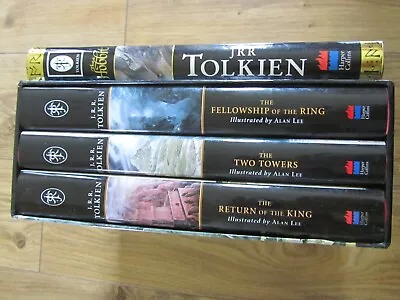 JRR Tolkien: Lord Of The Rings Boxset 2002|The Hobbit 1997[Illustrated By A.Lee] • £145