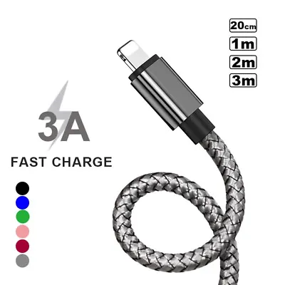 $6.98 • Buy Strong USB Fast Charge Charger Cable For IPhone 6 7 8 11 12 13 14 Pro Cord 2m 3m