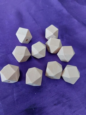 £2.99 • Buy  10pcs Natural Wooden Beads Geometric Spacer Beads Jewellery Making, 2cm