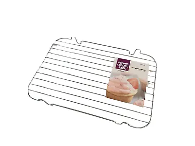 Cake Cooling Rack Tray Steel Metal Non Stick 20x30cm Dishwasher Safe • £4.19