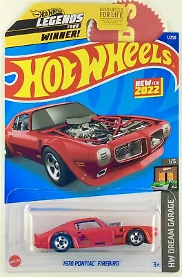 1970 Pontiac Firebird #1 Legends Red  2022 Hot Wheels Case J K WC97 #1 • $3.99