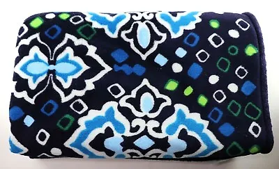 Vera Bradley Fall 2014 Ink Blue Retired Pattern 50x80  Throw Blanket • $69.95