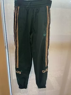 $15 • Buy Vintage Adidas Track Pants Size Xs Small Men's Regular Fit Gym Training Green