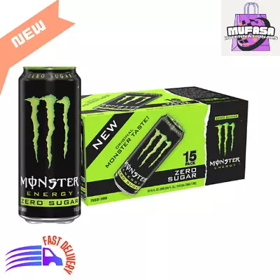 15 Pack Monster Energy Zero Sugar Green Original  Energy Drink 16 Fl Oz New • $36.99