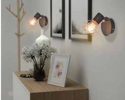 £17.50 • Buy New, VidaXL Wall Lamp 2 Pcs E14 Black And Copper