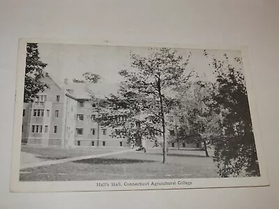 Storrs Ct Mansfield 1931 Postcard - Hall's Hall Connecticut Agricultural College • $5.95