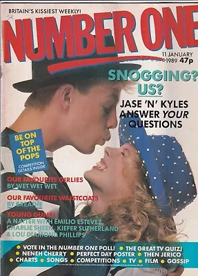Number One UK Music MAGAZINE Jan 1989 Kylie Minogue Jason Donovan INXS Breathe • £6.22