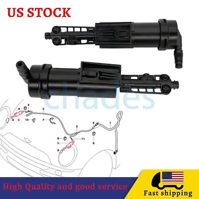 2pcs Left+Right Headlight Headlamp Washer Jet Nozzle For Mini Cooper R53 R52 R50 • $34.99