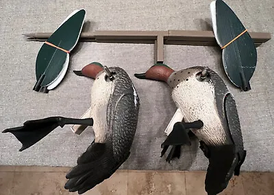 (2) MOJO OUTDOORS GREEN WING TEAL SPINNING WING DUCK DECOYS (With Receiver) • $69.99