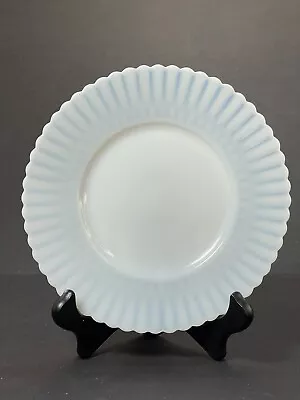 Vintage MacBeth Evans Petalware Monax Milk Glass Dessert 6 1/2” Plate #2 • $3.99