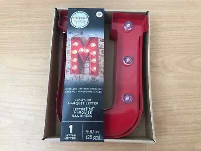 Light Up Marquee Letter U Cordless Battery Operated Lighting Red White Black 10” • $6