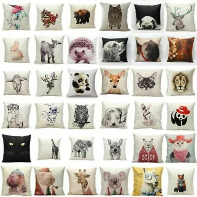 £3.59 • Buy Pillow Case Vintage  Owl Linen  Sofa Waist Throw  Home Decor Cushion Case