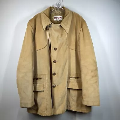 McGregor Corduroy Sherpa Lined Rancher Cowboy Coat Jacket Mod Mens 46 L Vtg 70s • $49.99