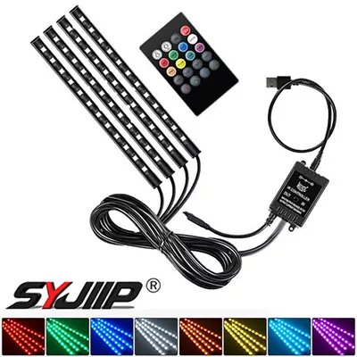 4pcs RGB Motorcycle ATV 36LED Neon Under Glow Accent Light Strip Music Control • $14.99