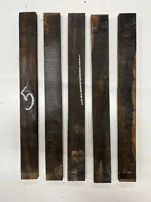 5 Pack Gaboon Ebony Thin Stock Lumber Board-Wood Crafts | 15 X 1-1/2 X 1/2  #05 • $25.38