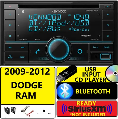 2009-2012 Dodge Ram Kenwood Bluetooth Cd Usb Car Radio Stereo Opt. Siriusxm Xm • $390.63