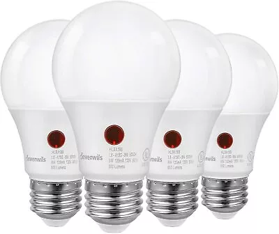 DEWENWILS 4-Pack Dusk To Dawn LED Light Bulb Automatic On/Off 5000K Daylight • $14.99