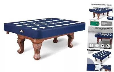 Pool Table Covers Heavy Duty Faux Leather Table Cover For Pool Table 7FT/Blue • $63.21