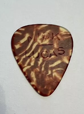 Vintage NICK LUCAS Tortoise Shell Celluloid Guitar Pick Impressed Logo Plectrum • $19.99