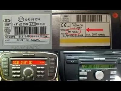   Ford Radio Decode Code For All M V Series Focus Fiesta Escort Transit Mondeo • £0.99