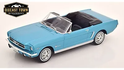 1:24 Whitebox 1965 Ford Mustang Convertible Light Blue Diecast • $34.95