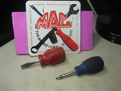 Mac    (lot Of 2)       Stubby Screwdrivers :    Phillips & Flat-tip • $11.15