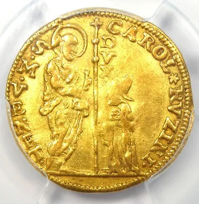 1732-35 Italy Venice Gold Jesus Christ Zecchino 1Z - Certified PCGS AU Details • $593.75