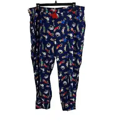 Boden Womens Navy Dachshund Holiday Pajama Bottom Size 16/18 • $24.71