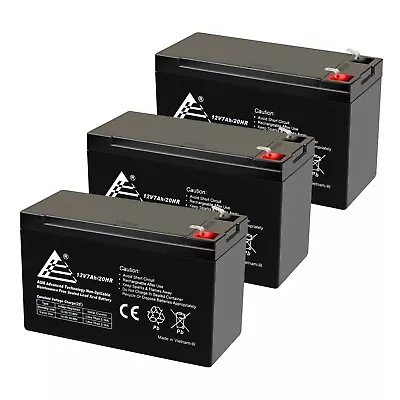 3 Pack: ExpertBattery 12V 7Ah SLA Battery Replaces Enduring 6-FM-7 • $55.99